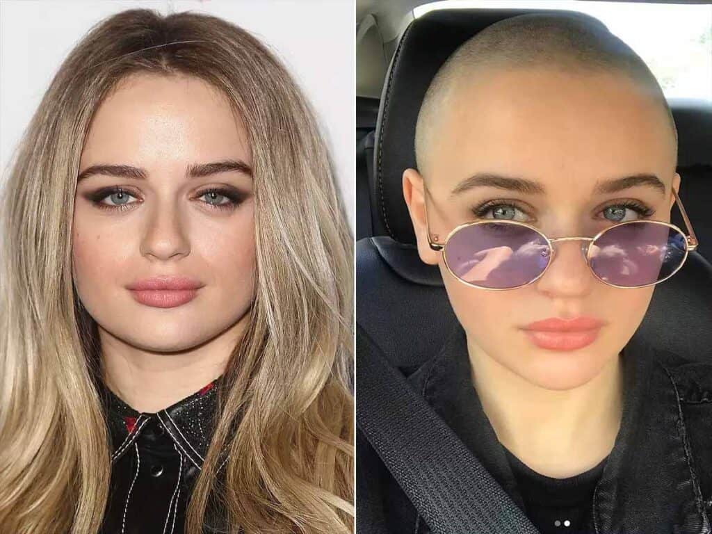 Actress Joey King Shaved Head